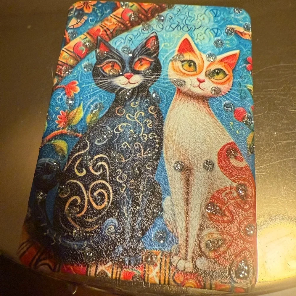 Compact Mirror Cat Design - Picture 1 of 2